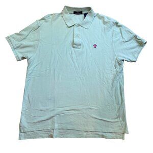 Simply Southern Polo Shirt Mens Size XL Green Pink Turtle Logo Preppy Cotton